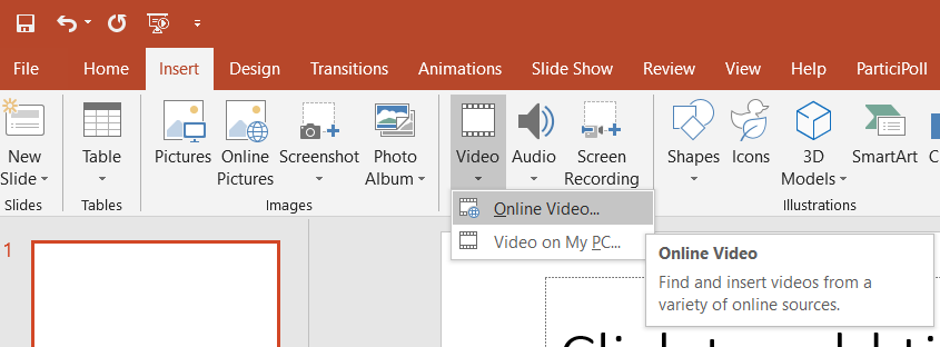 how to embed a youtube video in powerpoint 2016 mac