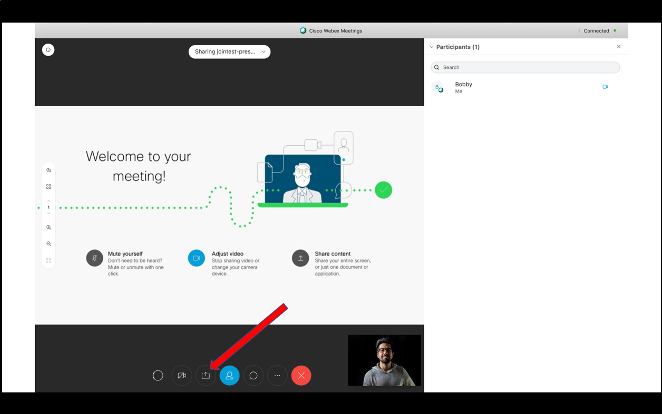 how to share your presentation on webex