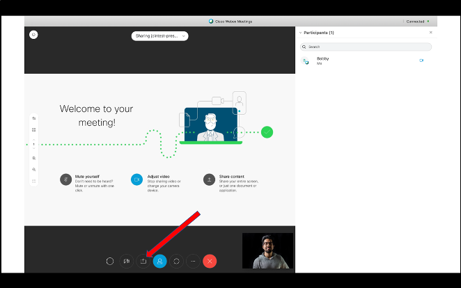 webex meeting share presentation